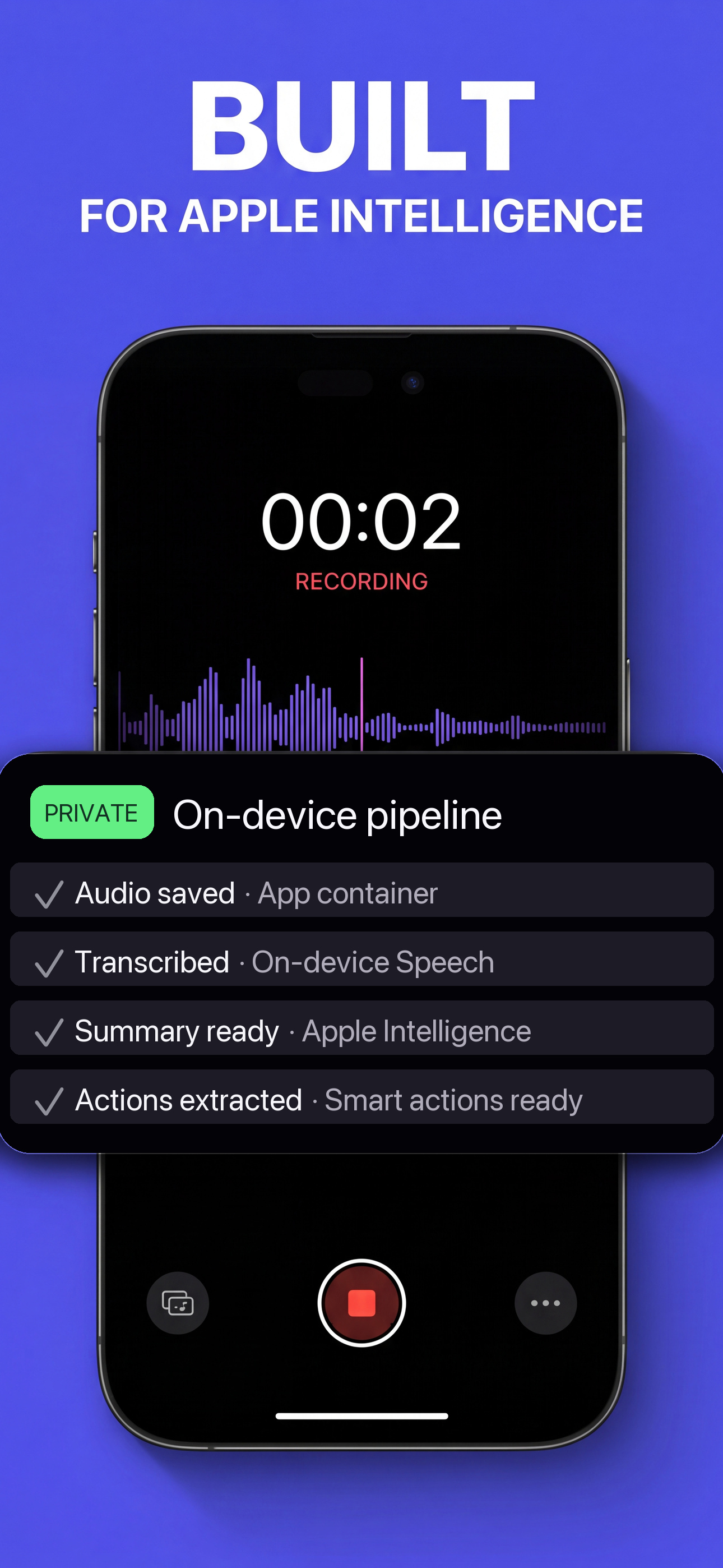 Doneward screenshot showing Apple Intelligence support